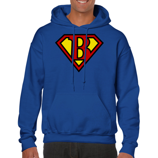 Super Style Font in Letter 'B' - Adults Unisex Pullover Hoodie