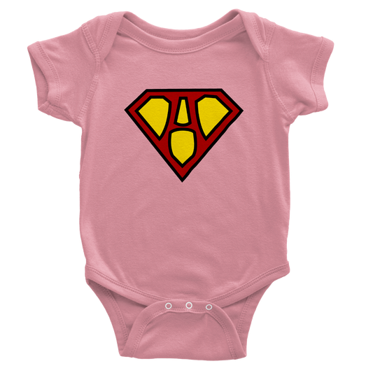 Super Style Font in Letter 'A' - Baby Short Sleeve Onesie