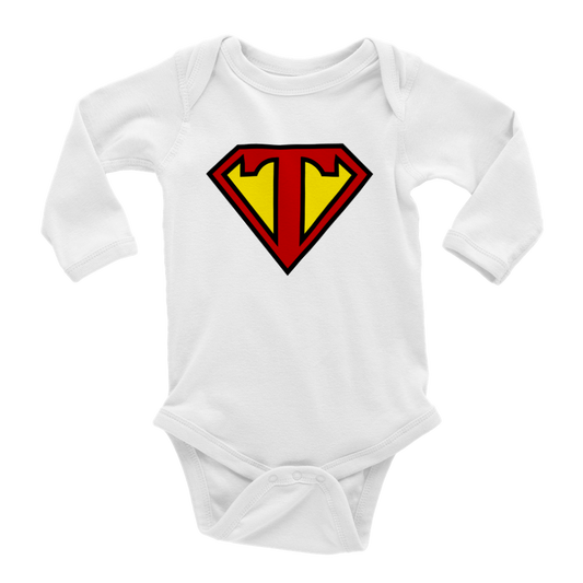 Super Style Font in Letter 'T' - Baby Long Sleeve