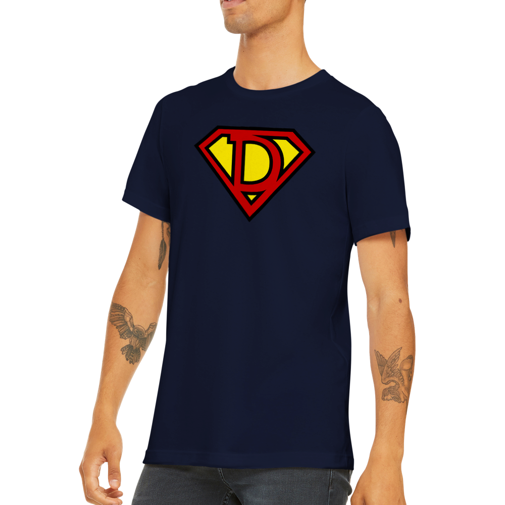 Super Style Font in Letter 'D' - Mens Crewneck T-shirt