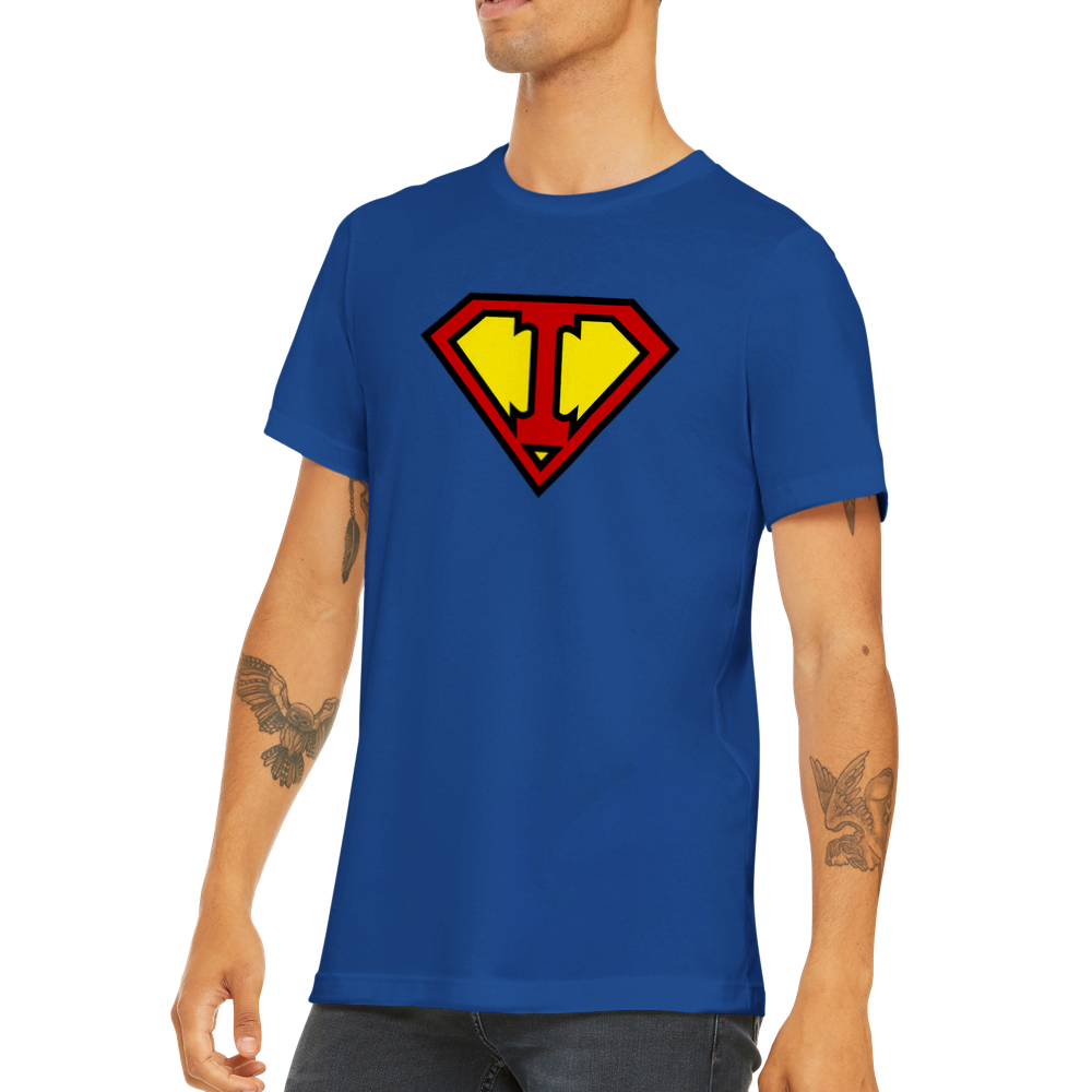 Super Style Font in Letter 'I' - Mens Crewneck T-shirt