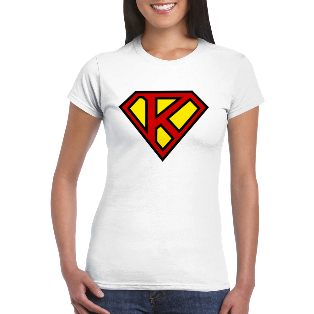 Super Style Font in Letter 'K' - Womens Crewneck T-shirt