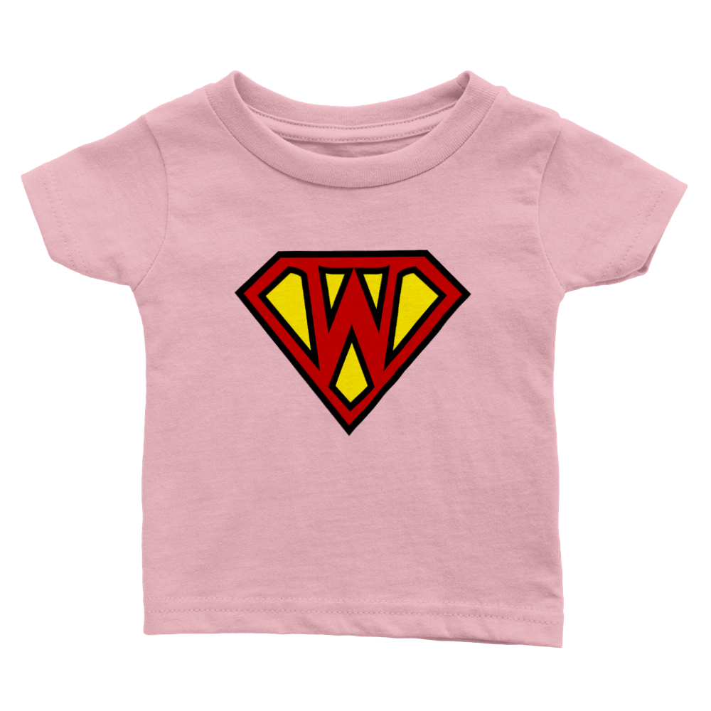 Super Style Font in Letter 'W' - Baby Crewneck T-shirt