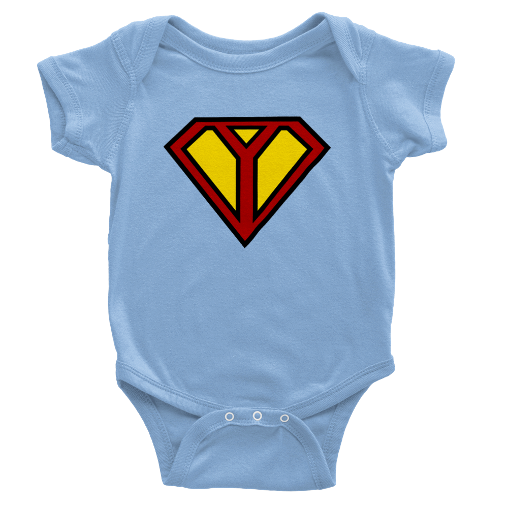 Super Style Font in Letter 'Y' - Baby Short Sleeve Onesie