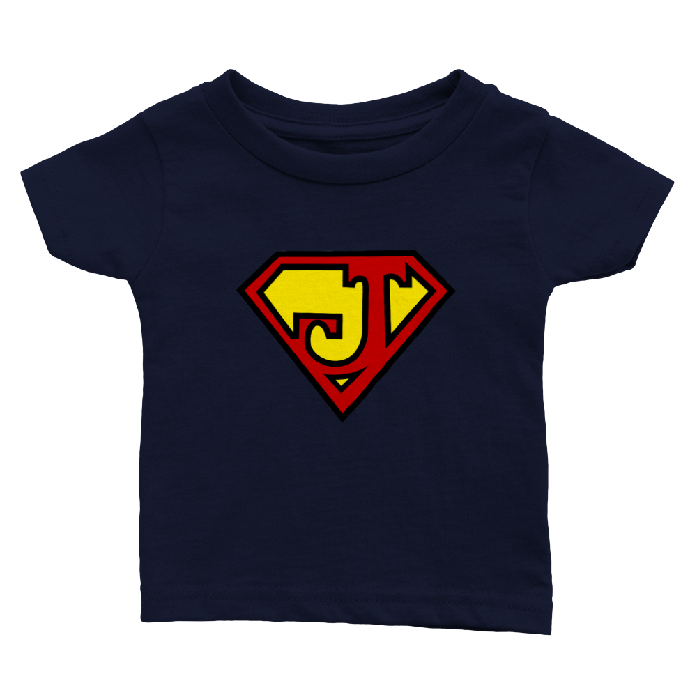 Super Style Font in Letter 'J' - Baby Crewneck T-shirt