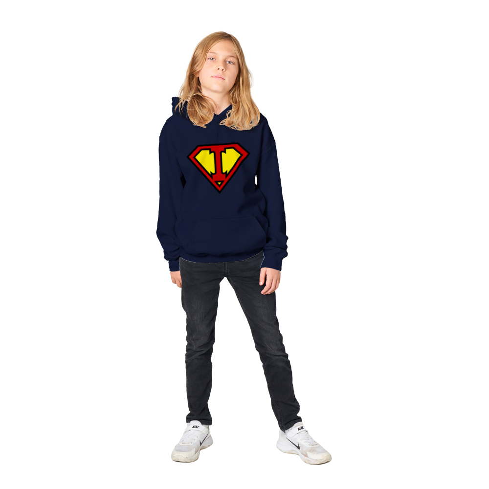 Super Style Font in Letter 'I' - Kids Unisex Pullover Hoodie