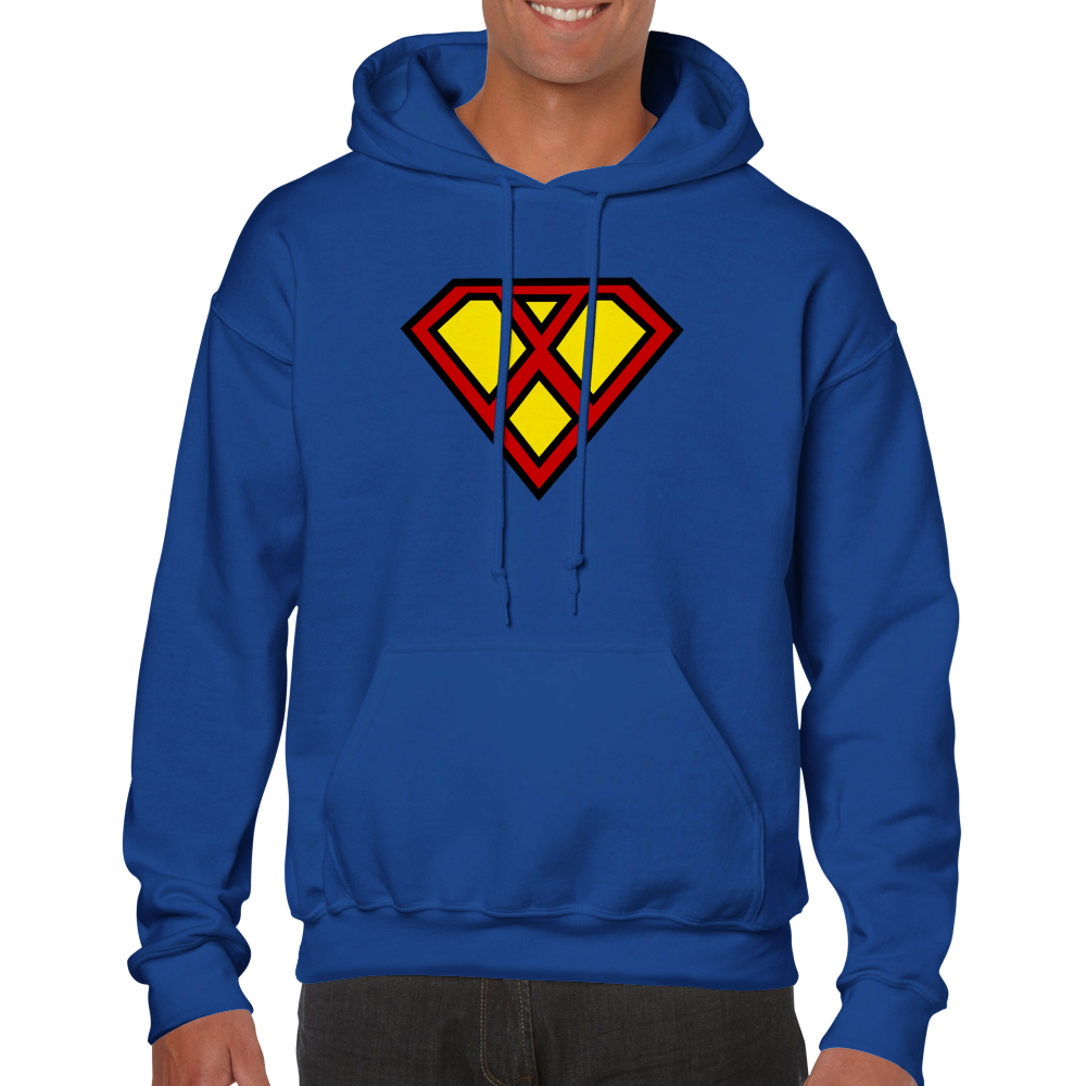 Super Style Font in Letter 'X' - Adults Unisex Pullover Hoodie