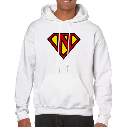 Super Style Font in Letter 'N' - Adults Unisex Pullover Hoodie