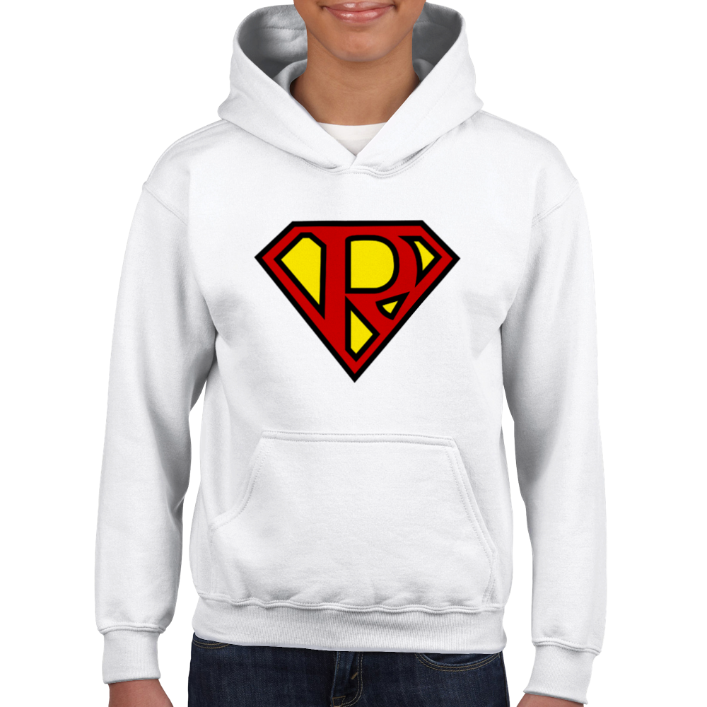 Super Style Font in Letter 'R' - Kids Unisex Pullover Hoodie