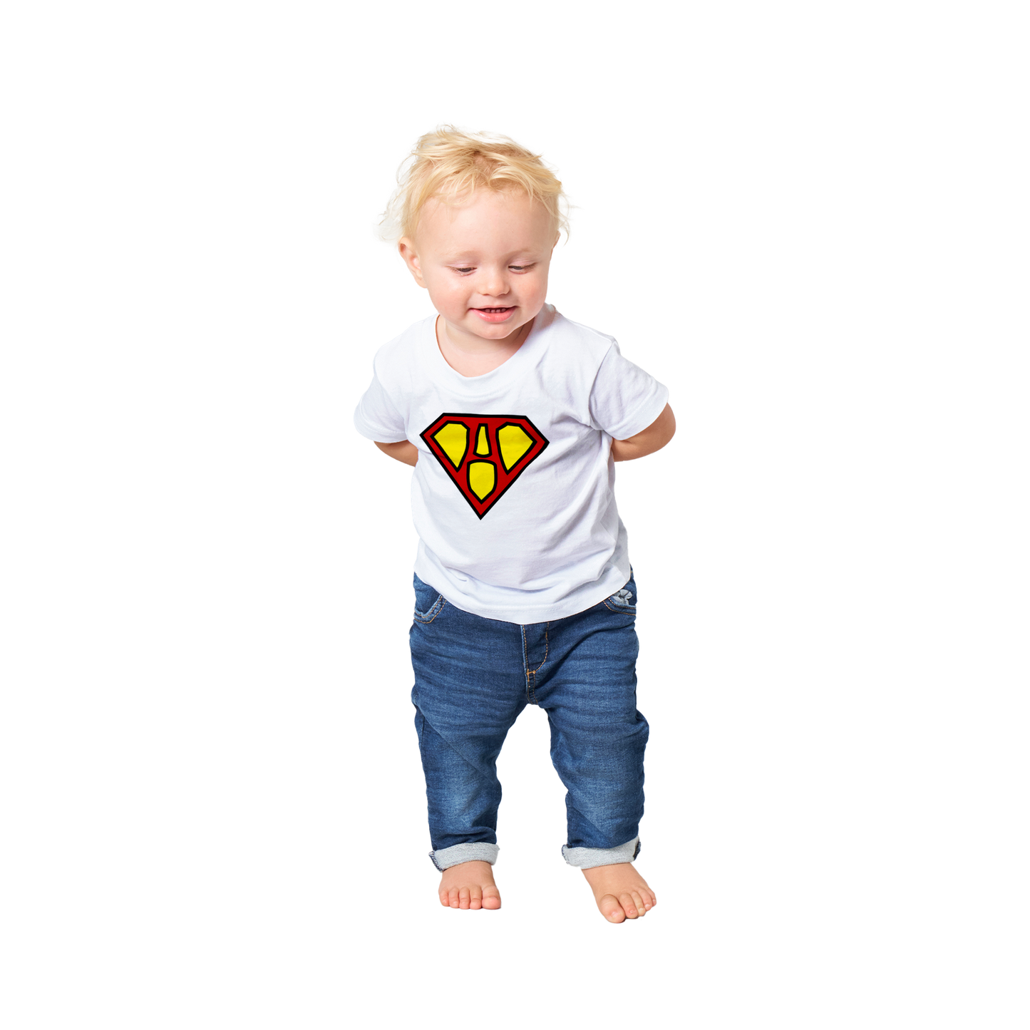 Super Style Font in Letter 'A' - Baby Crewneck T-shirt