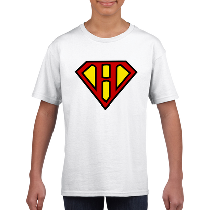 Super Style Font in Letter 'H' - Unisex Kids Crewneck T-shirt