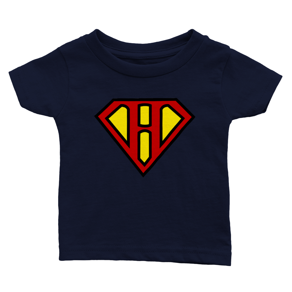 Super Style Font in Letter 'H' - Baby Crewneck T-shirt