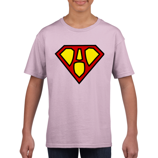 Super Style Font in Letter 'A' - Kids Unisex Crewneck T-shirt