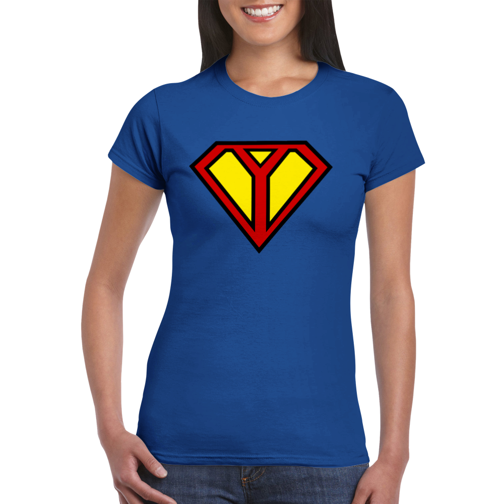 Super Style Font in Letter 'Y' - Womens Crewneck T-shirt