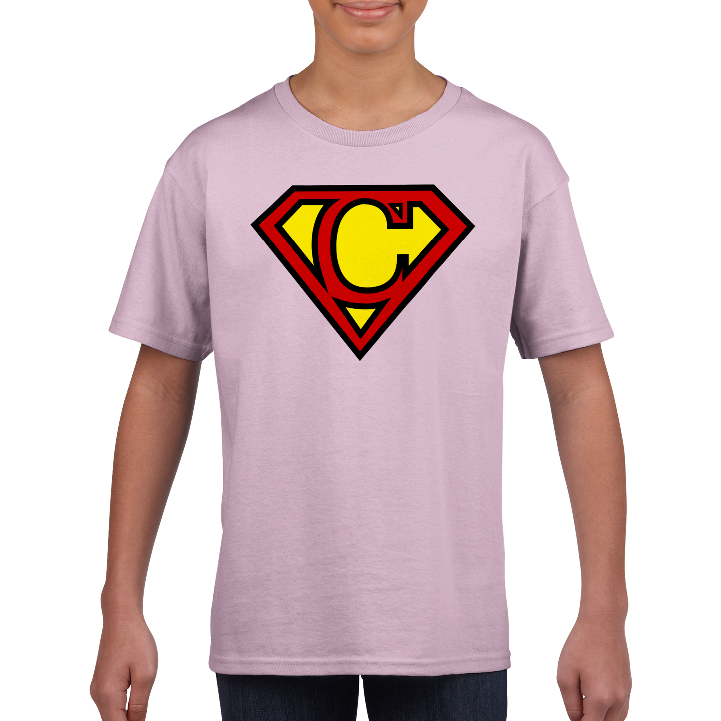 Super Style Font in Letter 'C' - Kids Unisex Crewneck T-shirt