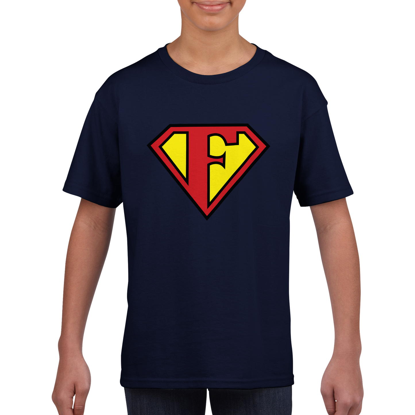 Super Style Font in Letter 'F' -  Kids Crewneck T-shirt