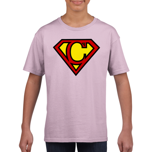 Super Style Font in Letter 'C' - Kids Unisex Crewneck T-shirt