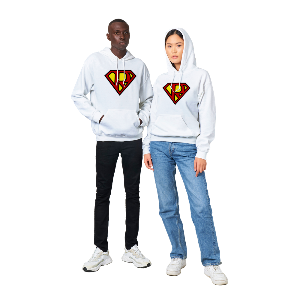 Super Style Font in Letter 'R' - Adults Unisex Pullover Hoodie