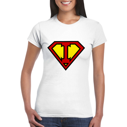 Super Style Font in Letter 'I' - Womens Crewneck T-shirt