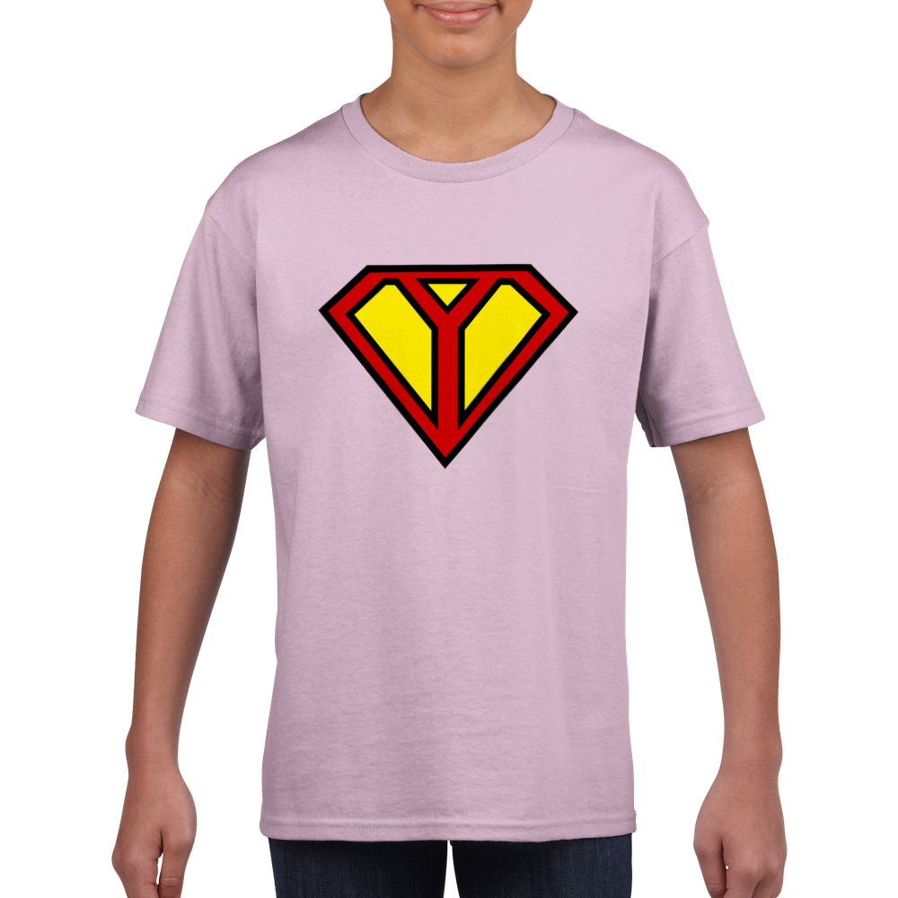 Super Style Font in Letter 'Y' - Kids Unisex Crewneck T-shirt