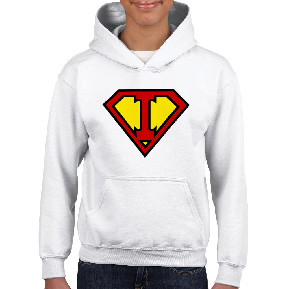 Super Style Font in Letter 'I' - Kids Unisex Pullover Hoodie