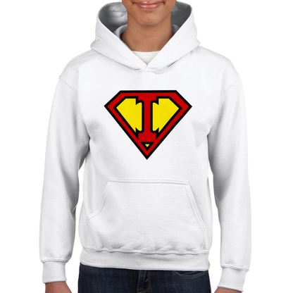 Super Style Font in Letter 'I' - Kids Unisex Pullover Hoodie