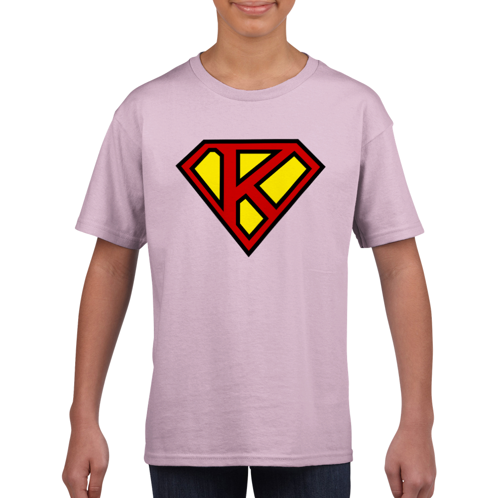 Super Style Font in Letter 'K' - Kids Unisex Crewneck T-shirt