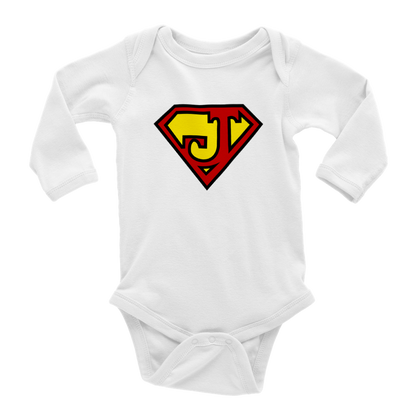 Super Style Font in Letter 'J' - Baby Long Sleeve Onesie