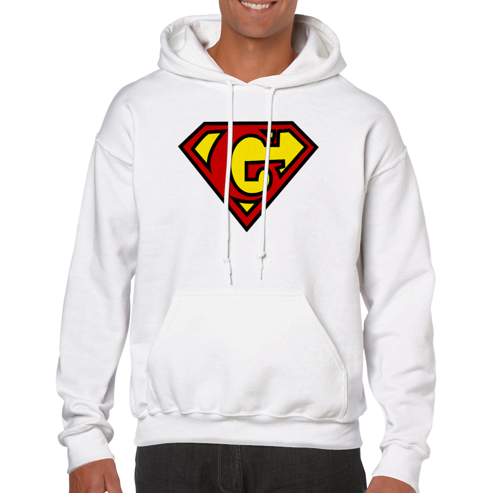 Super Style Font in Letter 'G' - Adults Unisex Pullover Hoodie