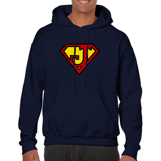 Super Style Font in Letter 'J' - Adults Unisex Pullover Hoodie