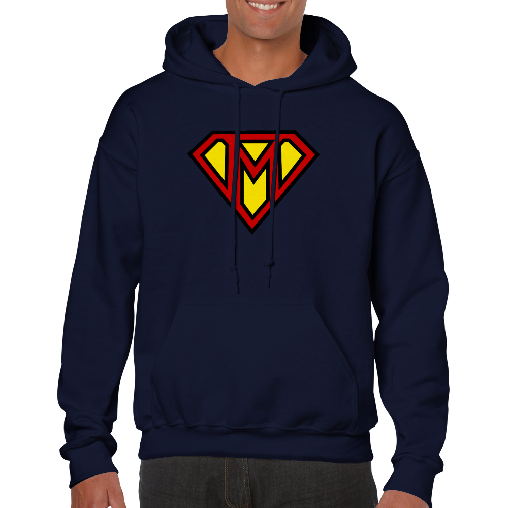 Super Style Font in Letter 'M' - Adults Unisex Pullover Hoodie