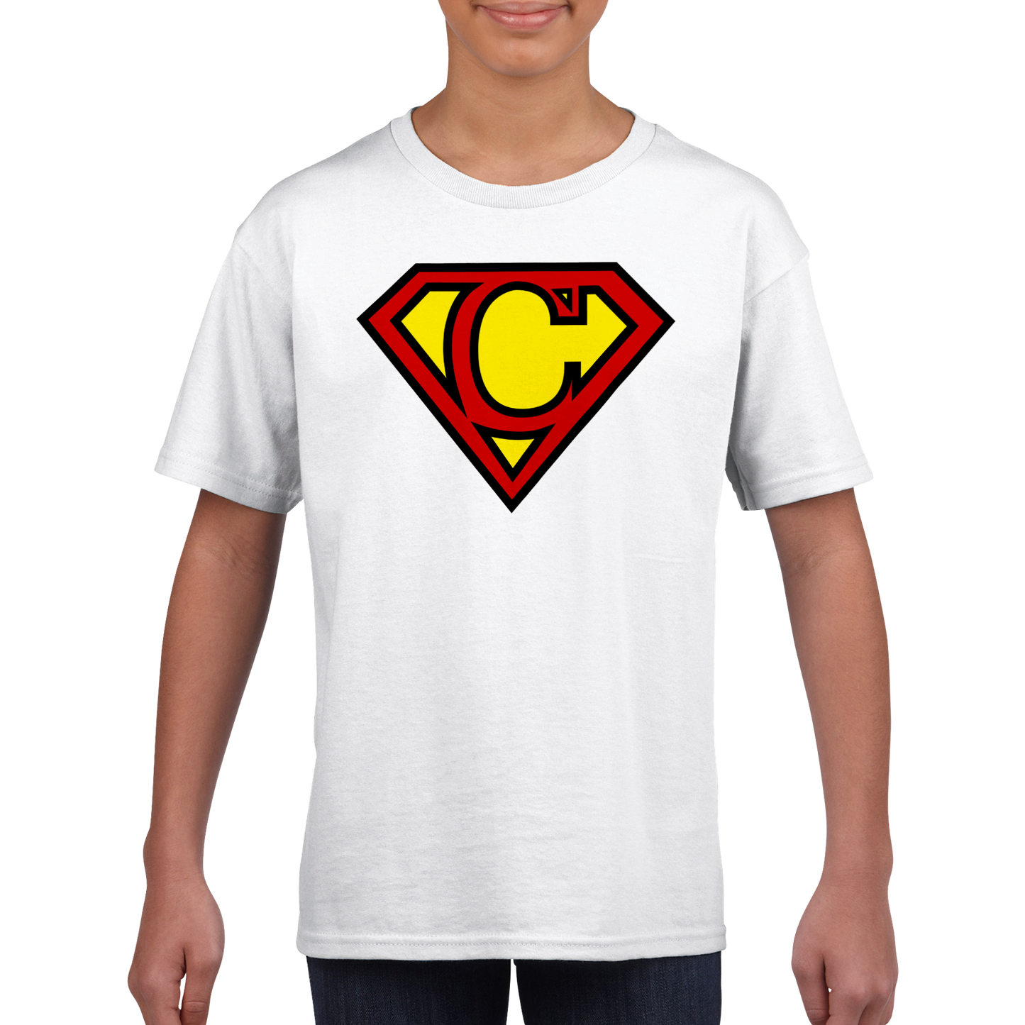 Super Style Font in Letter 'C' - Kids Unisex Crewneck T-shirt