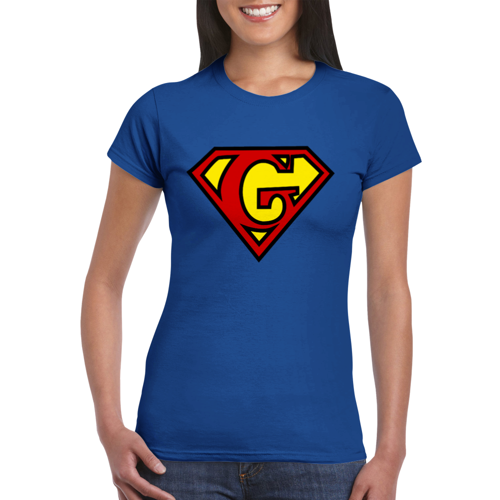 Super Style Font in Letter 'F' - Womens Crewneck T-shirt