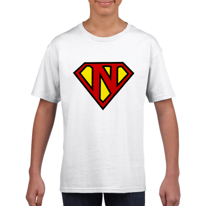 Super Style Font in Letter 'N' - Kids Unisex Crewneck T-shirt