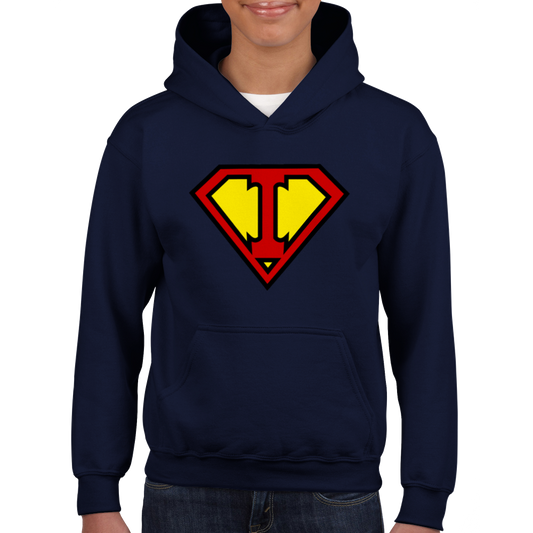 Super Style Font in Letter 'I' - Kids Unisex Pullover Hoodie