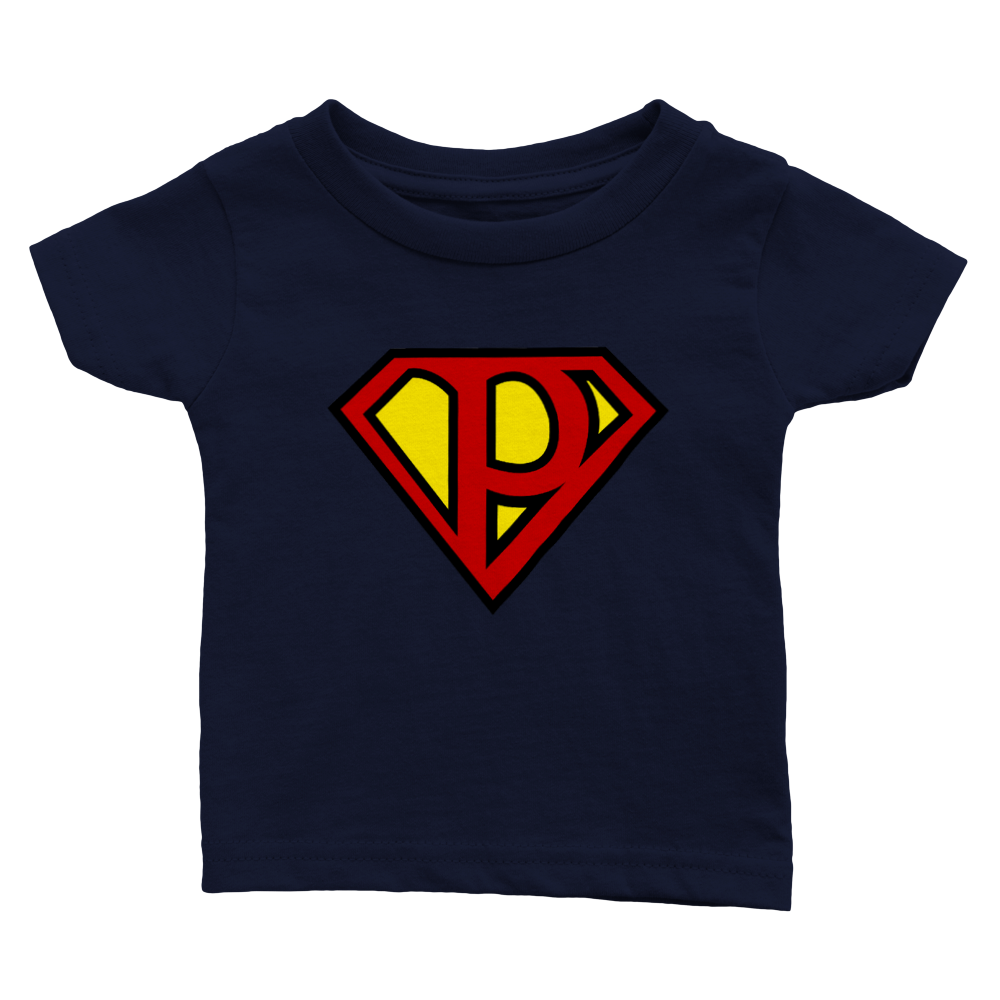 Super Style Font in Letter 'P' - Baby Crewneck T-shirt