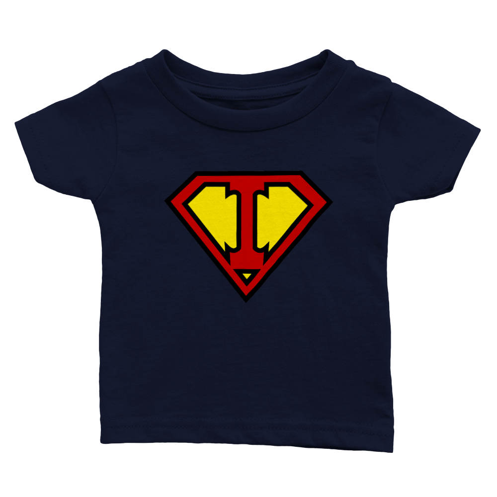 Super Style Font in Letter 'I' - Baby Crewneck T-shirt