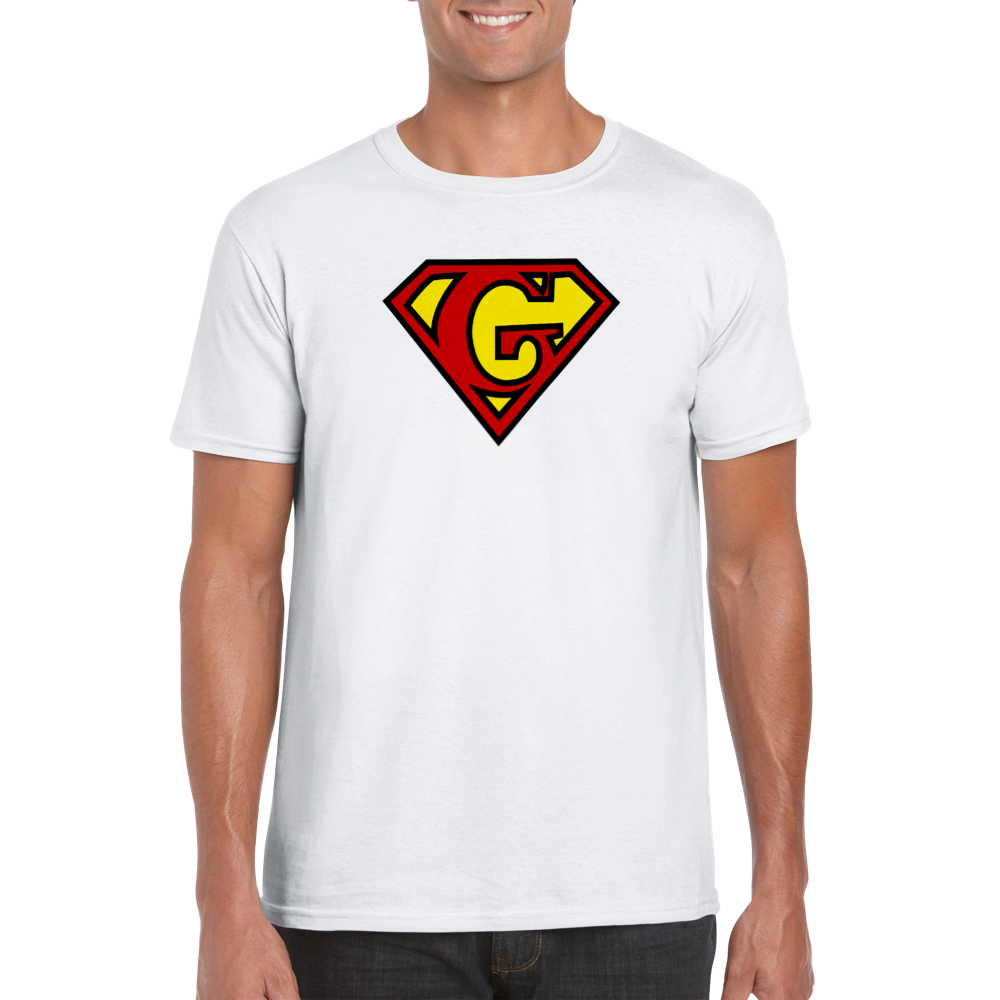 Super Style Font in Letter 'G' - Mens Crewneck T-shirt