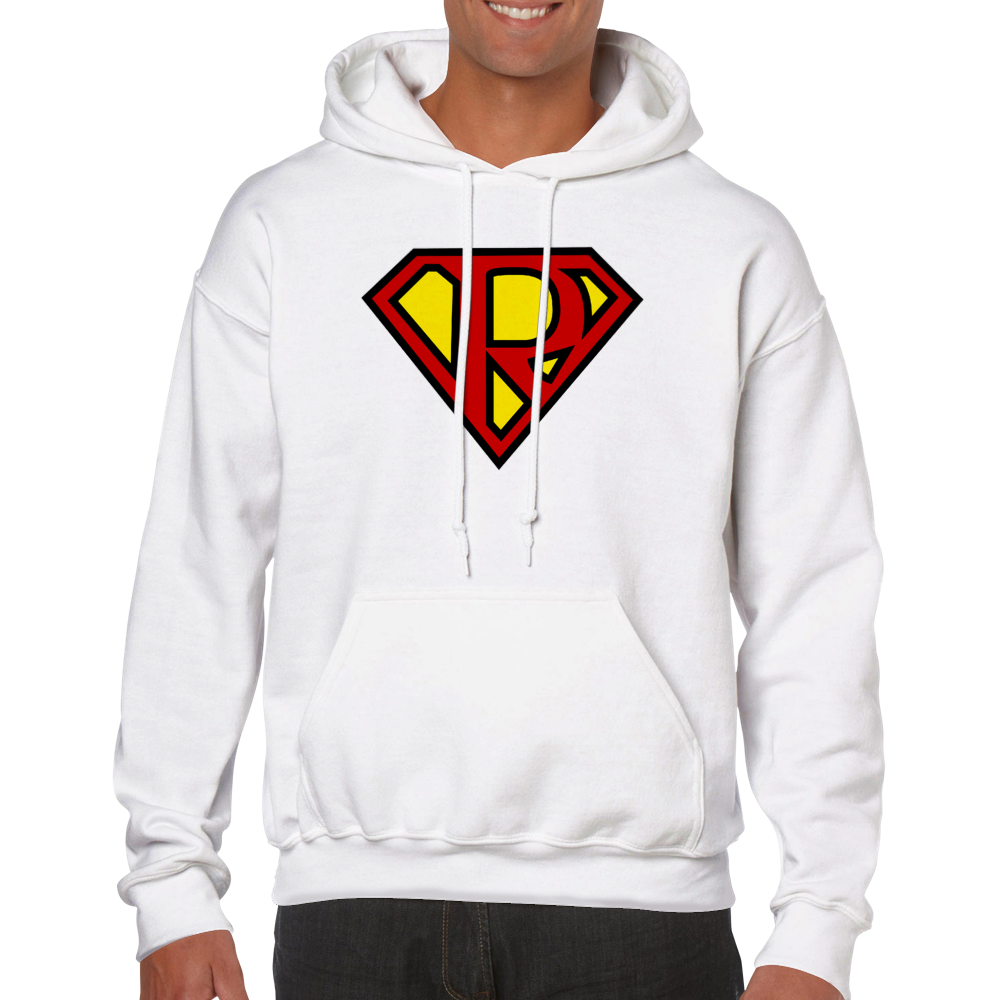 Super Style Font in Letter 'R' - Adults Unisex Pullover Hoodie