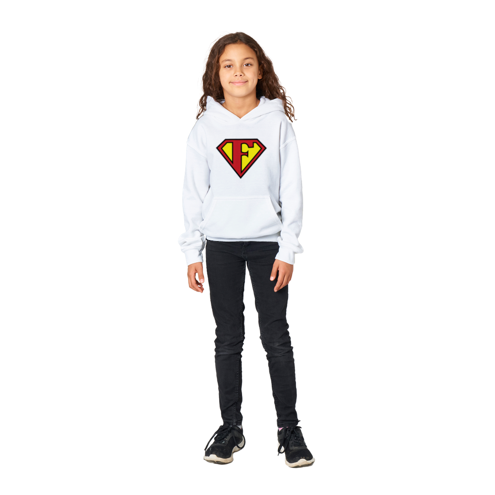 Super Style Font in Letter 'F' - Kids Unisex Pullover Hoodie