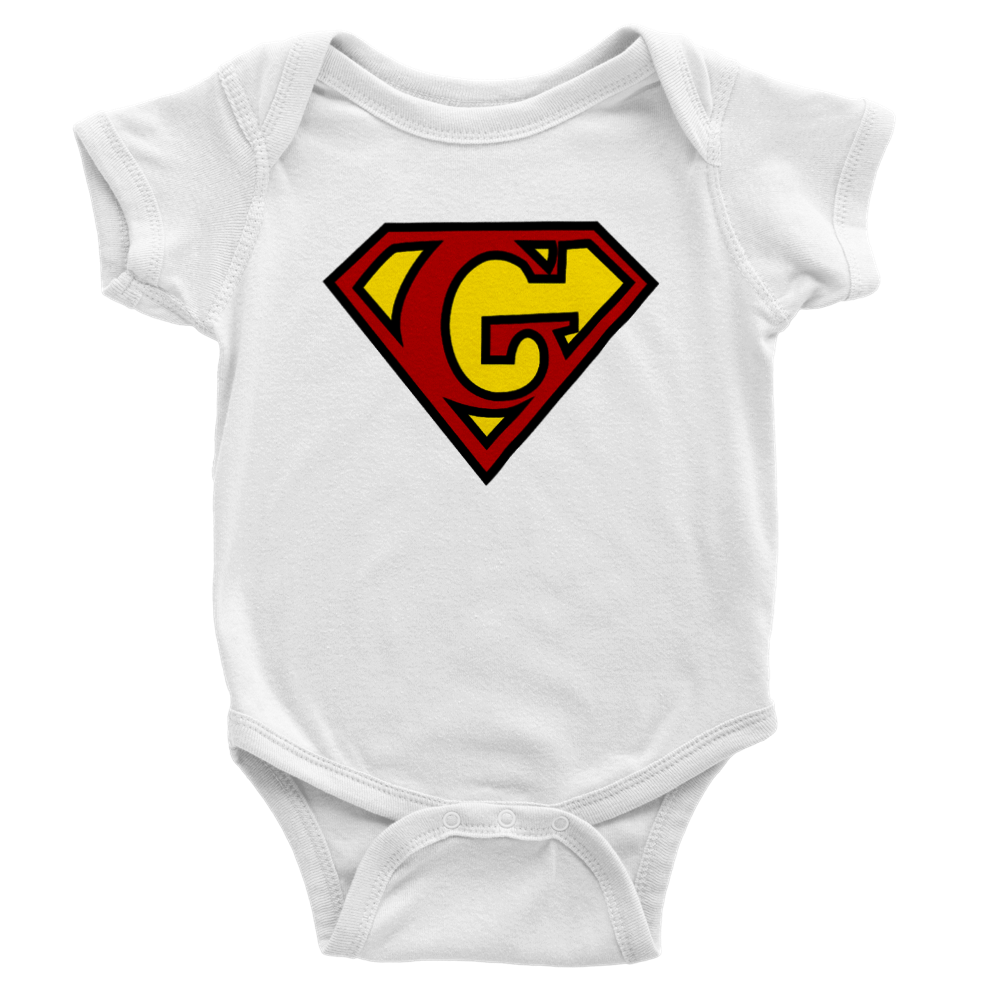 Super Style Font in Letter 'G' - Baby Short Sleeve Onesie