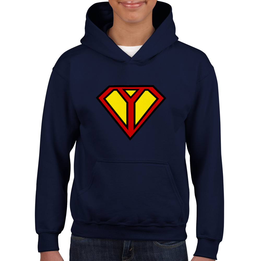 Super Style Font in Letter 'Y' - Kids Unisex Pullover Hoodie