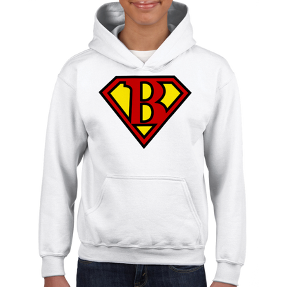 Super Style Font in Letter 'B' - Kids Unisex Pullover Hoodie