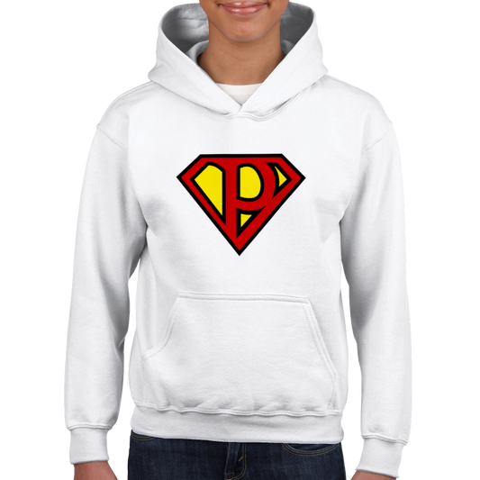 Super Style Font in Letter 'P' - Kids Unisex Pullover Hoodie