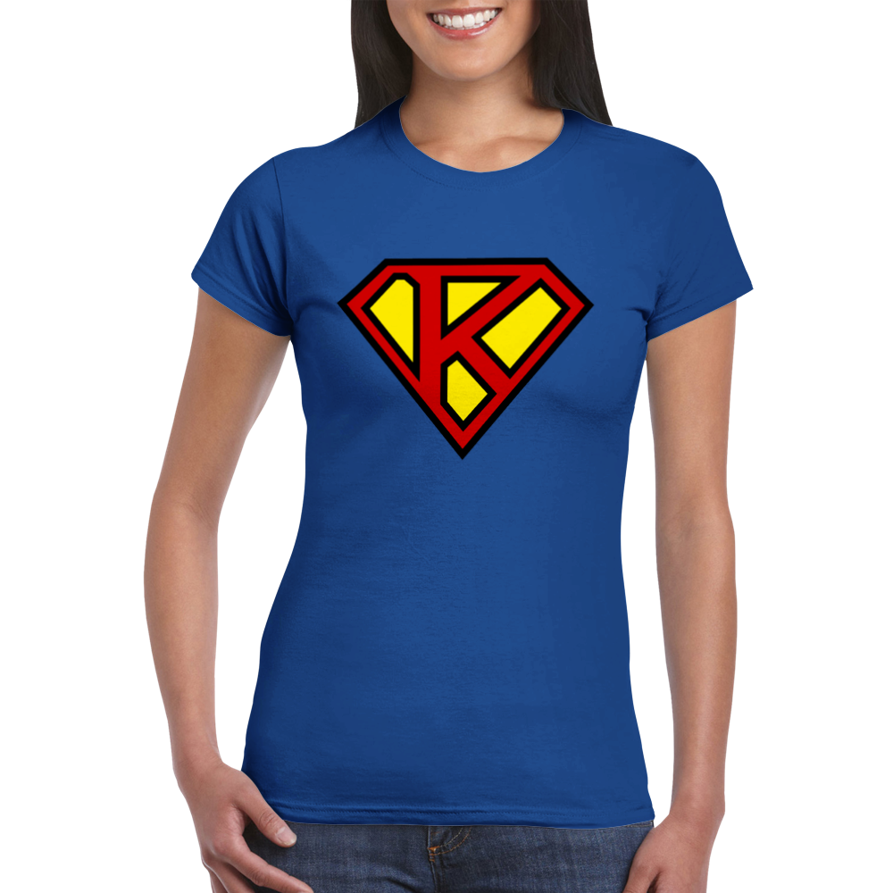 Super Style Font in Letter 'K' - Womens Crewneck T-shirt