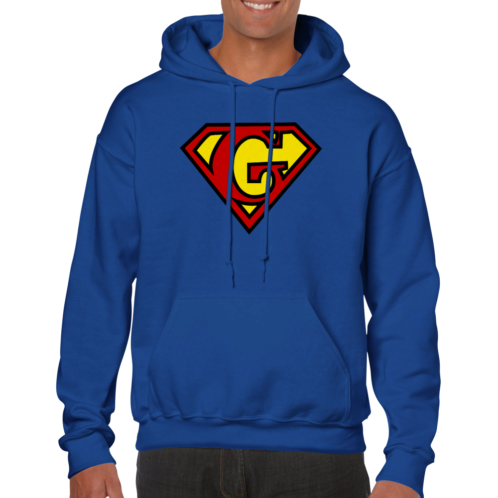 Super Style Font in Letter 'G' - Adults Unisex Pullover Hoodie