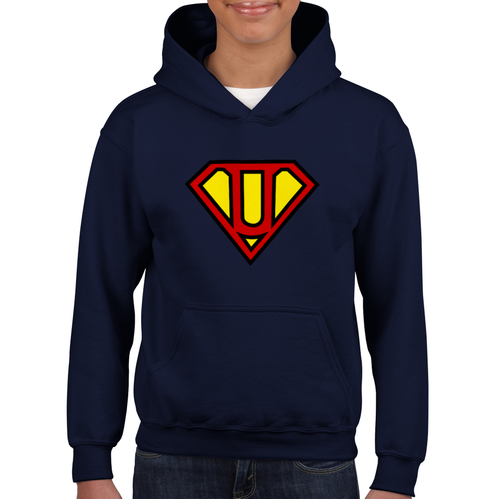 Super Style Font in Letter 'Q' - Kids Unisex Pullover Hoodie