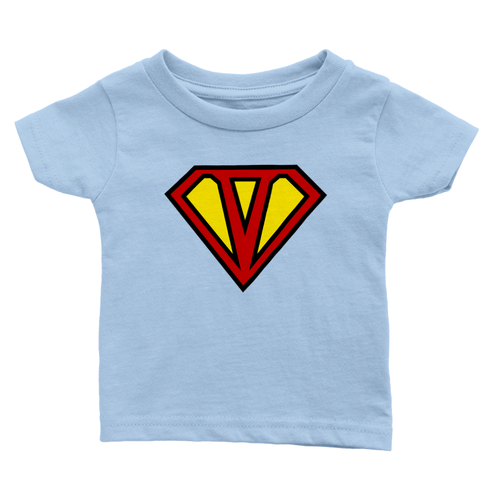 Super Style Font in Letter 'V' - Baby Crewneck T-shirt