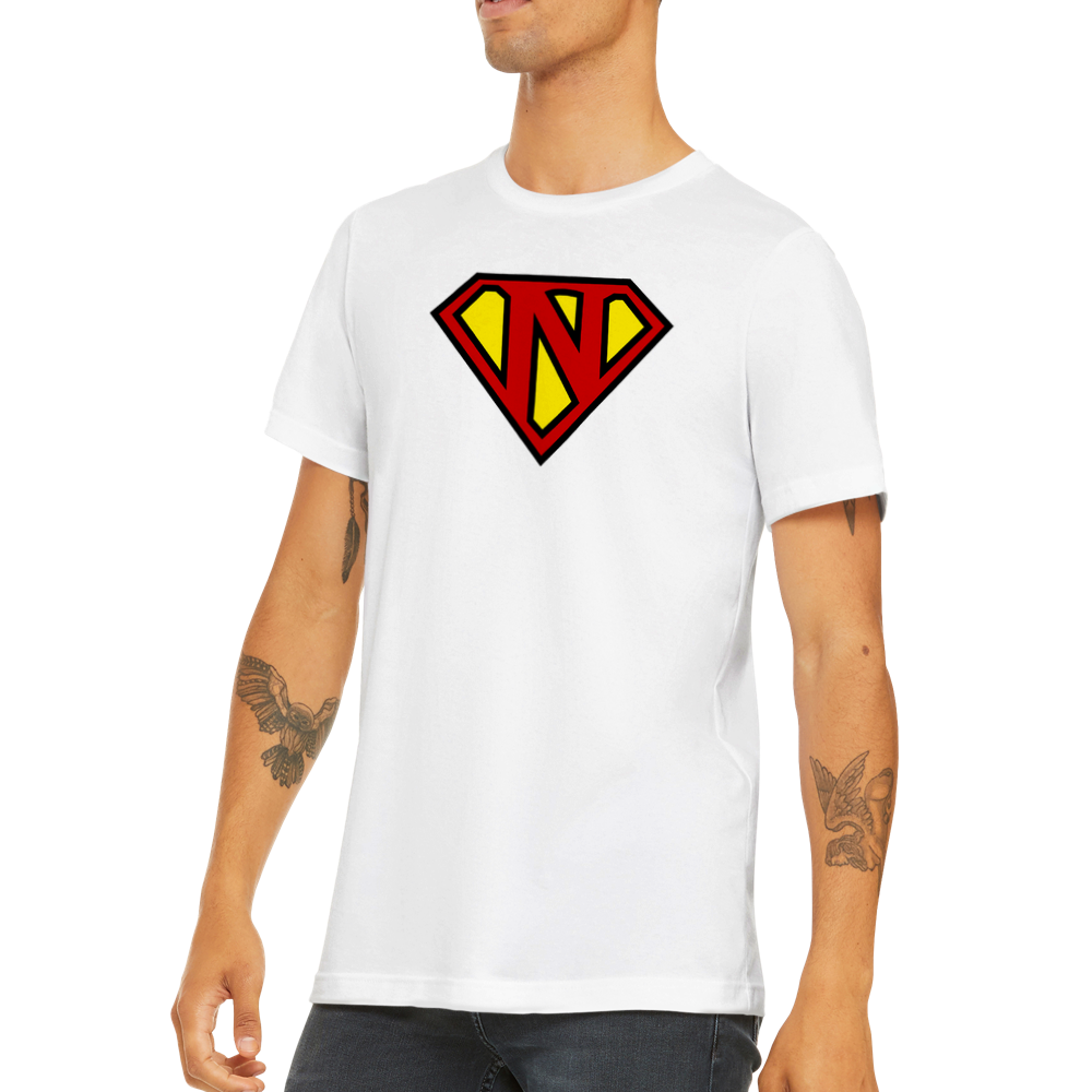 Super Style Font in Letter 'N' - Mens Crewneck T-shirt