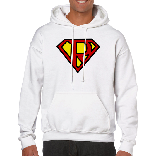 Super Style Font in Letter 'R' - Adults Unisex Pullover Hoodie